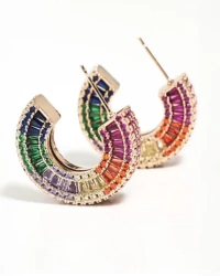 Argola Baguetada Rainbow