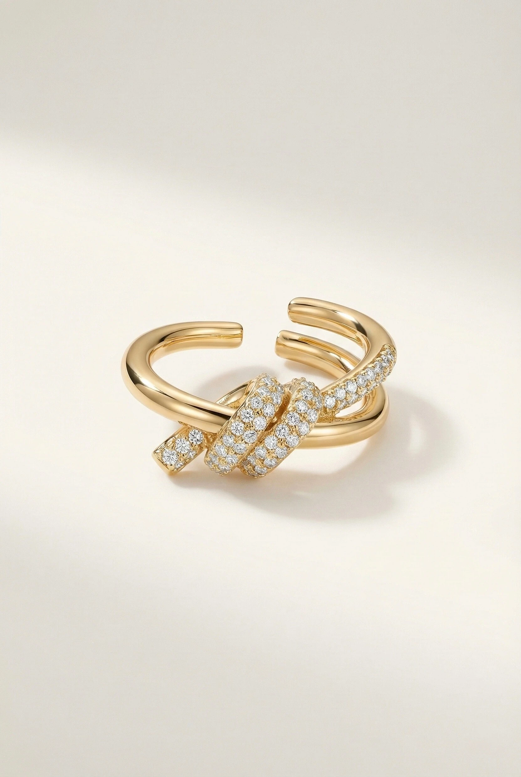 FotoAnel Nó Dourado ajustável