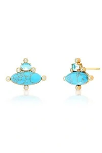Brinco Turquesa Curto Acqua