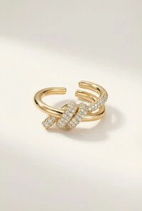 Anel Nó Dourado ajustável