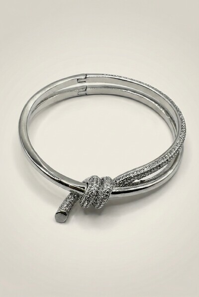 Foto Bracelete Nó Prateado