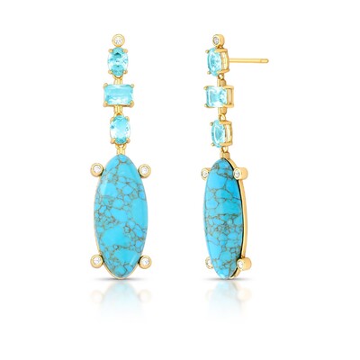 Foto Brinco Turquesa Longo Acqua