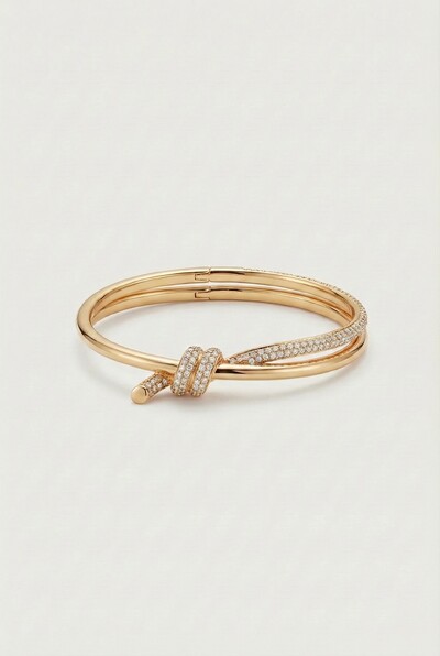 Foto Bracelete Nó Dourado