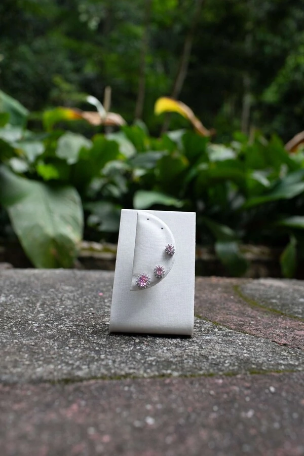 Brinco Trio Rosa Afeto