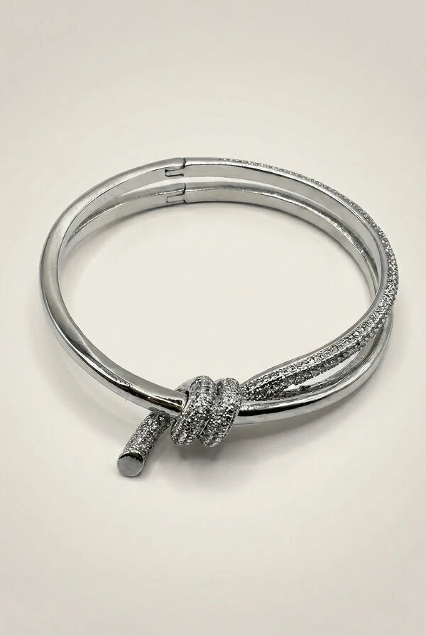 Bracelete Nó Prateado