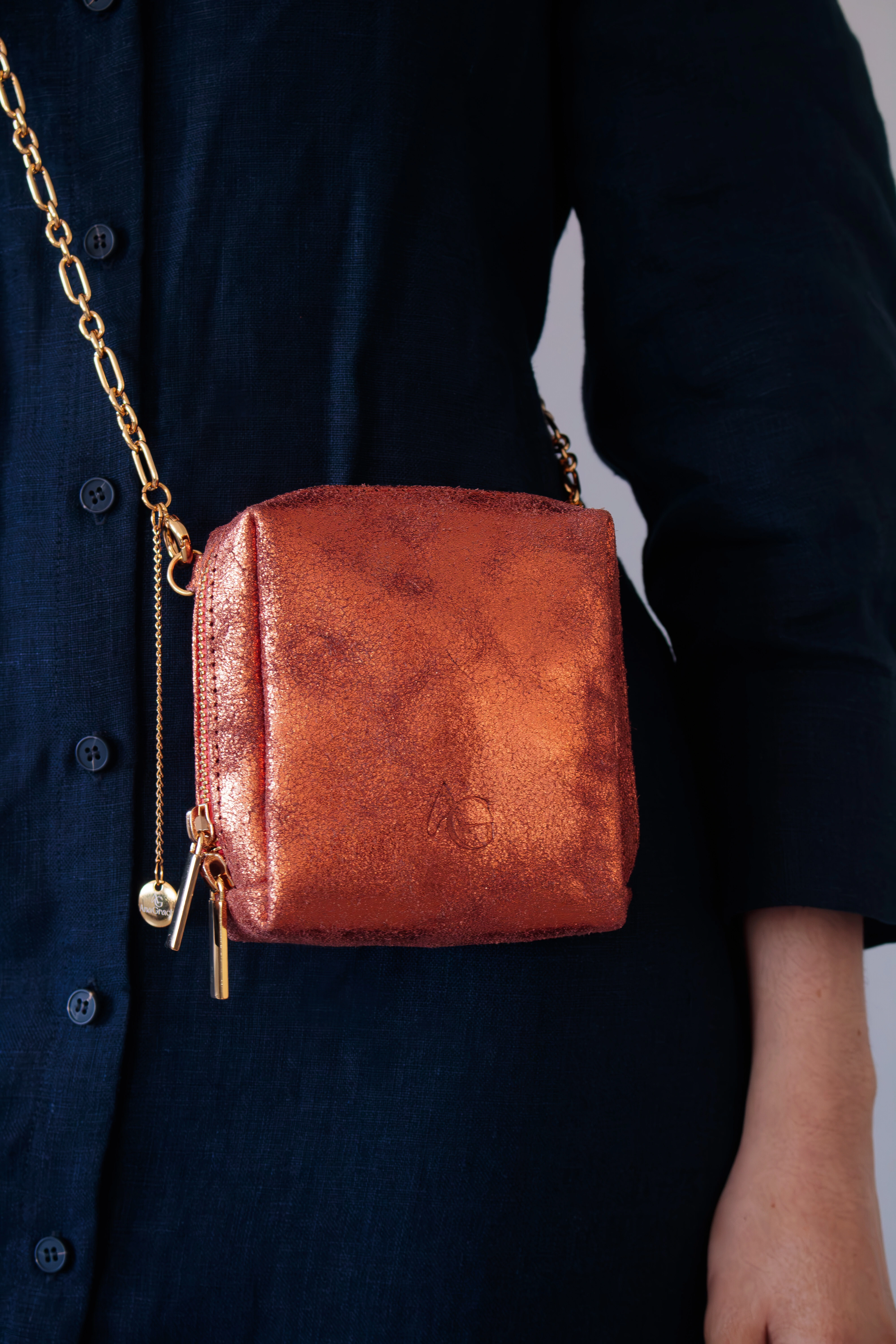Foto Mini Bag em Couro Legítimo