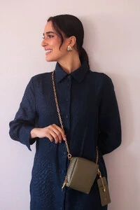 Mini Bags em Couro Legítimo com Chaveiro Porta Batom Removível