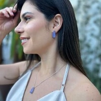 Conjunto gota pedra fusion