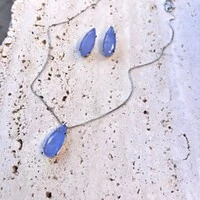 Conjunto gota pedra fusion