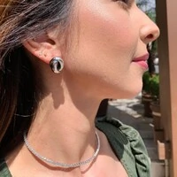 Choker aro zircônias