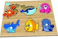 Quebra-cabeça com Pinos Animais Aquáticos