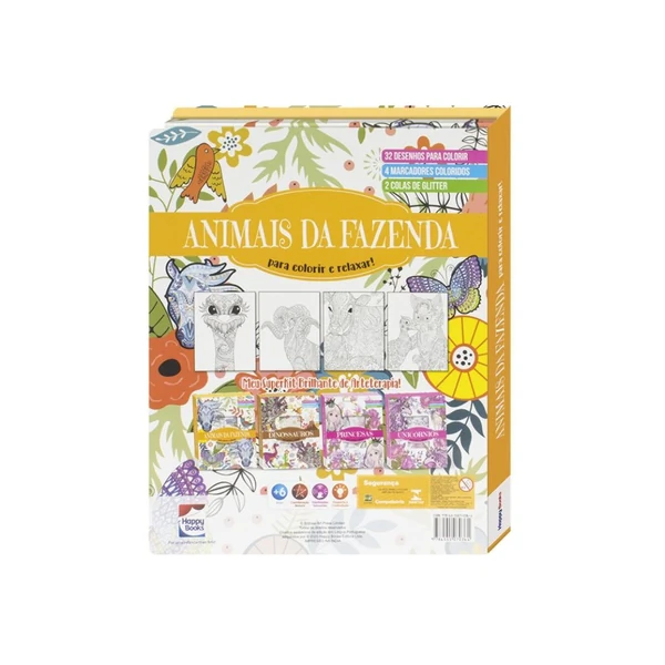 Meu Superkit Brilhante de Arteterapia - Animais da Fazenda