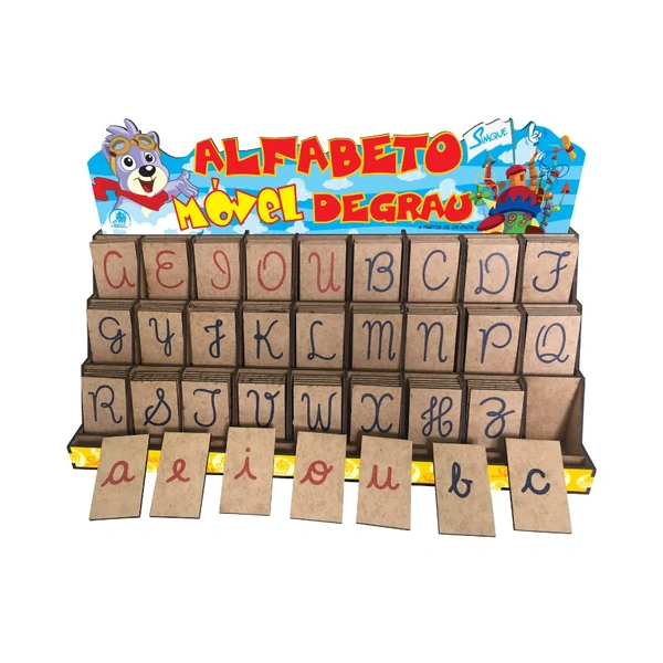 Alfabeto Móvel Degrau - Cursivo