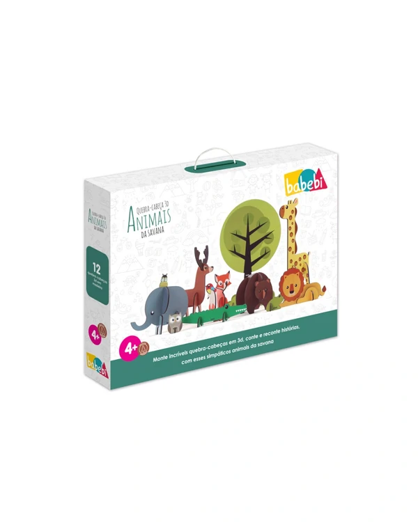 Quebra-cabeça 3D - Animais da Savana