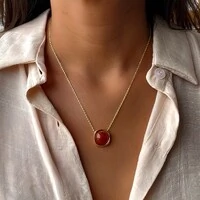 Colar Resina Marsala