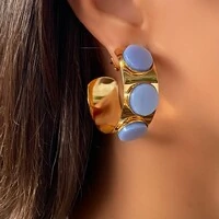 Brinco Argola Azul Celeste