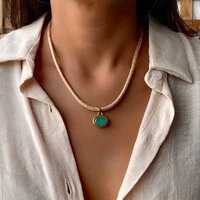 Colar Cordão com Zircônia Oval Fusion