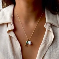 Colar Peixe com Pérola Água Doce Natural