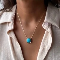 Colar com Pedra Turquesa