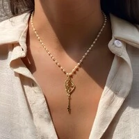 Colar Ave Maria com Pérola Sintética