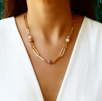 Colar Marrocos Elos com Ágata Indiana