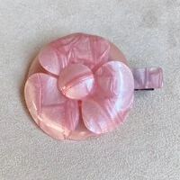 Bico de Pato com Flor Rosa Acrilico