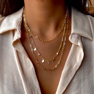 Foto Colar Trio com Zircônia Cristal