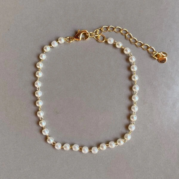Pulseira com Pérola Sintética