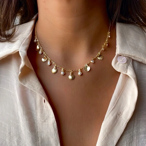 Colar El Mare Concha e Pérola