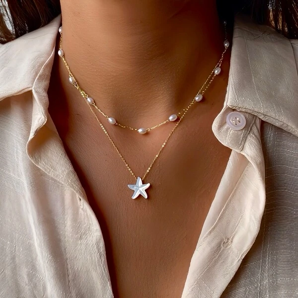 Colar Duplo Estrela do Mar