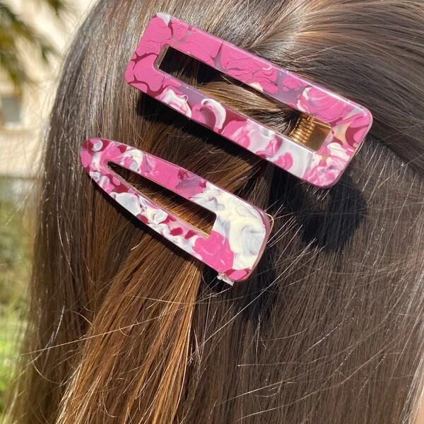 Bico de Pato Rosado Acrilico (2 peças)