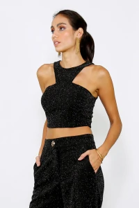 Top Cropped Super Star Preto