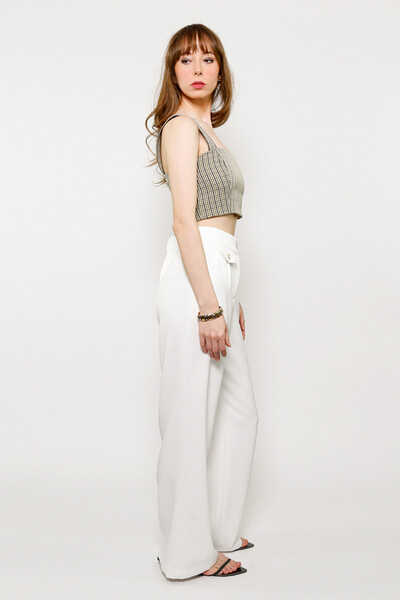Calça Pantalona Nanisca Off White