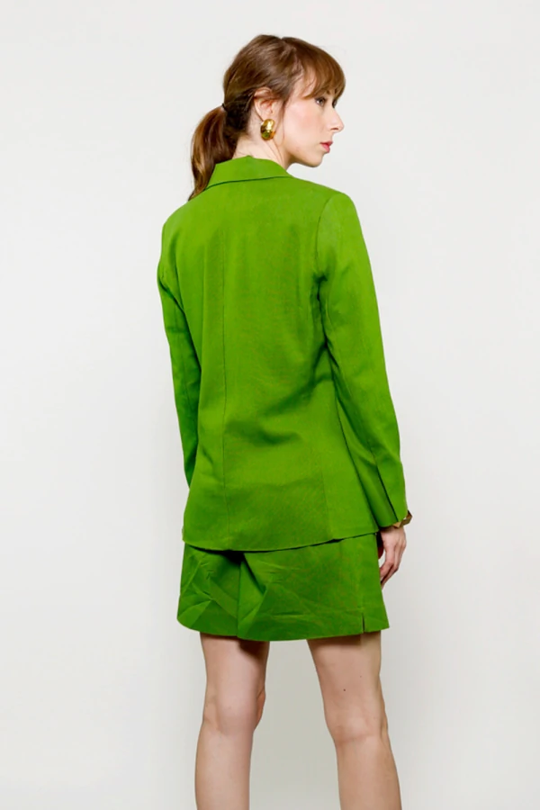 Blazer Oversized de Linho Jade Verde