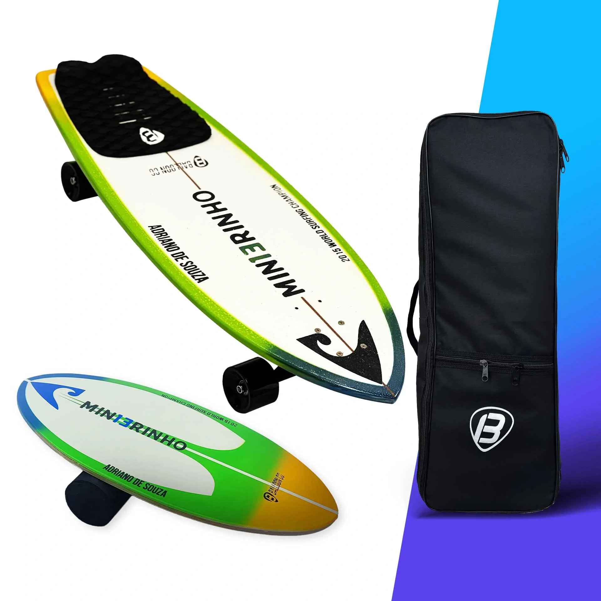 Foto Kit Simulador de Surf MINEIRINHO + Balance Board MINEIRINHO | GANHE uma skatebag de brinde