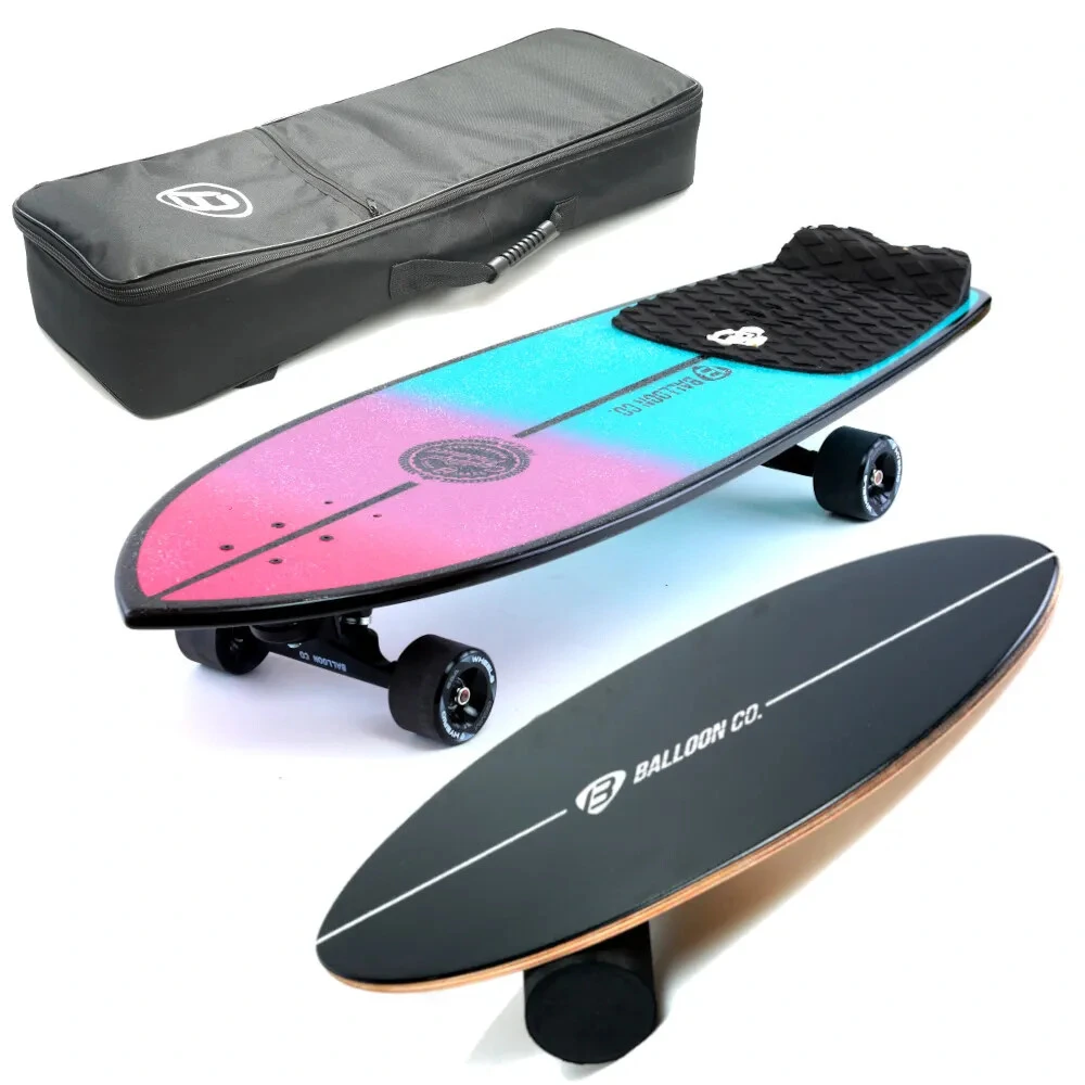 Foto Kit Skate Simulador de Surf COLOR FUN + Balance Board PRO SURFER BLACK | GANHE uma skatebag de Brind