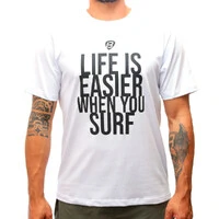Camiseta Life Is Easer Branca