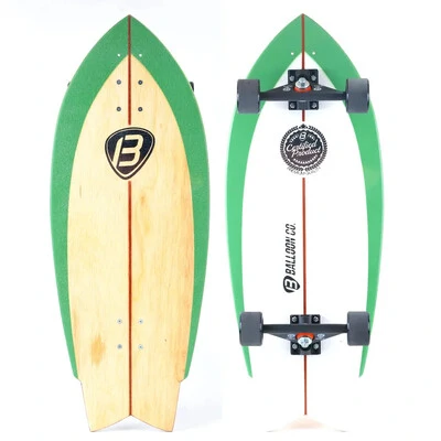 Foto Skate Longboard Cruiser -GREEN WOOD- Balloon Co Completo