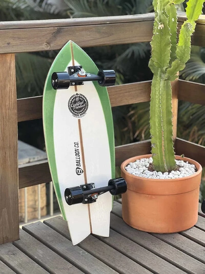 Foto Skate Longboard Cruiser -GREEN WOOD- Balloon Co Completo