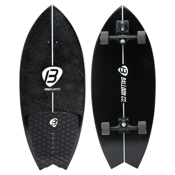 Kit Skate Simulador de Surf PRO SURFER Black + Balance Board PRO SURFER Black | GANHE uma skatebag d