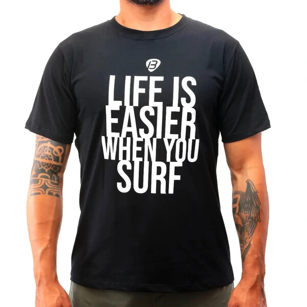 Camiseta Life Is Easer Preta