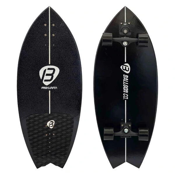 Kit Simulador de Surf PRO SURFER BLACK + Balance Board BLACK WOOD Freestyle| GANHE uma skatebag de b