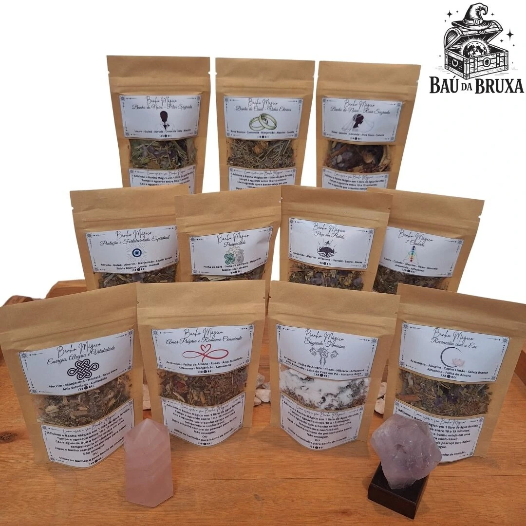 FotoBanhos de Ervas Mágicas Naturais - Limpeza, Proteção, Prosperidade e Amor