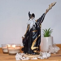 Mago Merlin Com Cajado