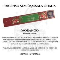 Incenso Ohana Finest Semi Massala com Queima Prolongada e Vegano - Caixa com 15 varetas de Alta Perf
