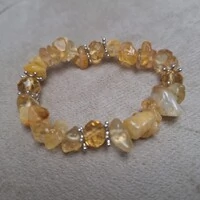 Pulseira Pedra Cascalho - Citrino