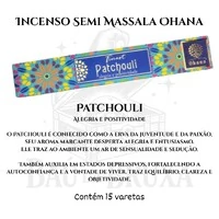 Incenso Ohana Finest Semi Massala com Queima Prolongada e Vegano - Caixa com 15 varetas de Alta Perf