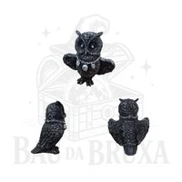 Estatua decorativa de Coruja Wicca de Asas Abertas