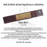 Incenso Ohana Finest Semi Massala com Queima Prolongada e Vegano - Caixa com 15 varetas de Alta Perf