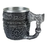 Caneca Crânio Medieval Com Alça De Machado